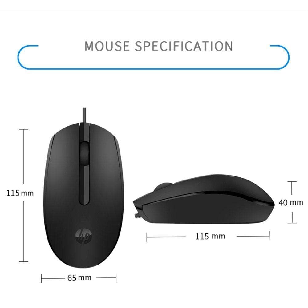 HP M10 Wired USB Mouse with 3 Buttons High Definition 1000DPI