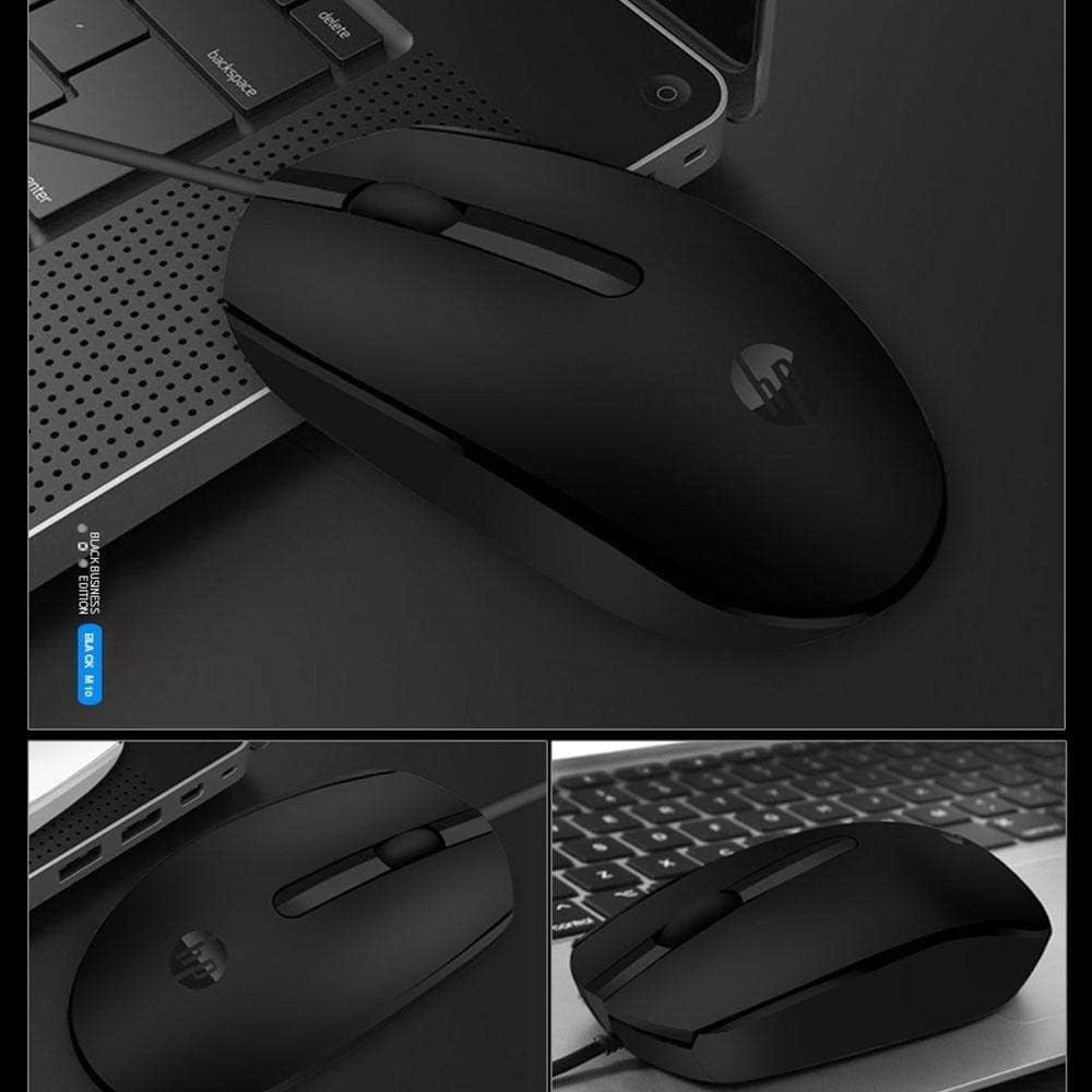 HP M10 Wired USB Mouse with 3 Buttons High Definition 1000DPI