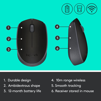 Logitech M170 Wireless Mouse 2.4 GHz