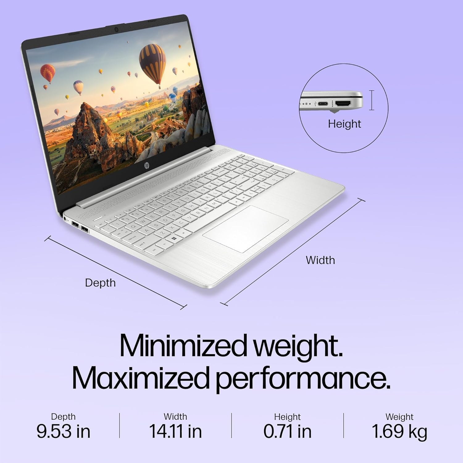 HP Laptop 15,12th Gen Intel Core i3-1215U,15.6 inch(39.6 cm)