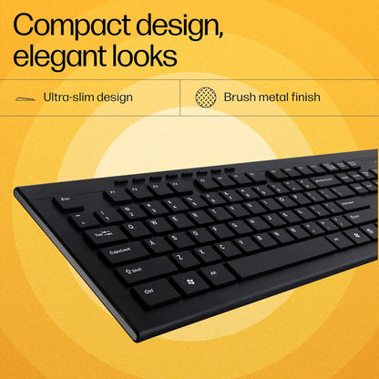 HP KB260 USB Wireless Spill Resistance Keyboard and Mouse Set
