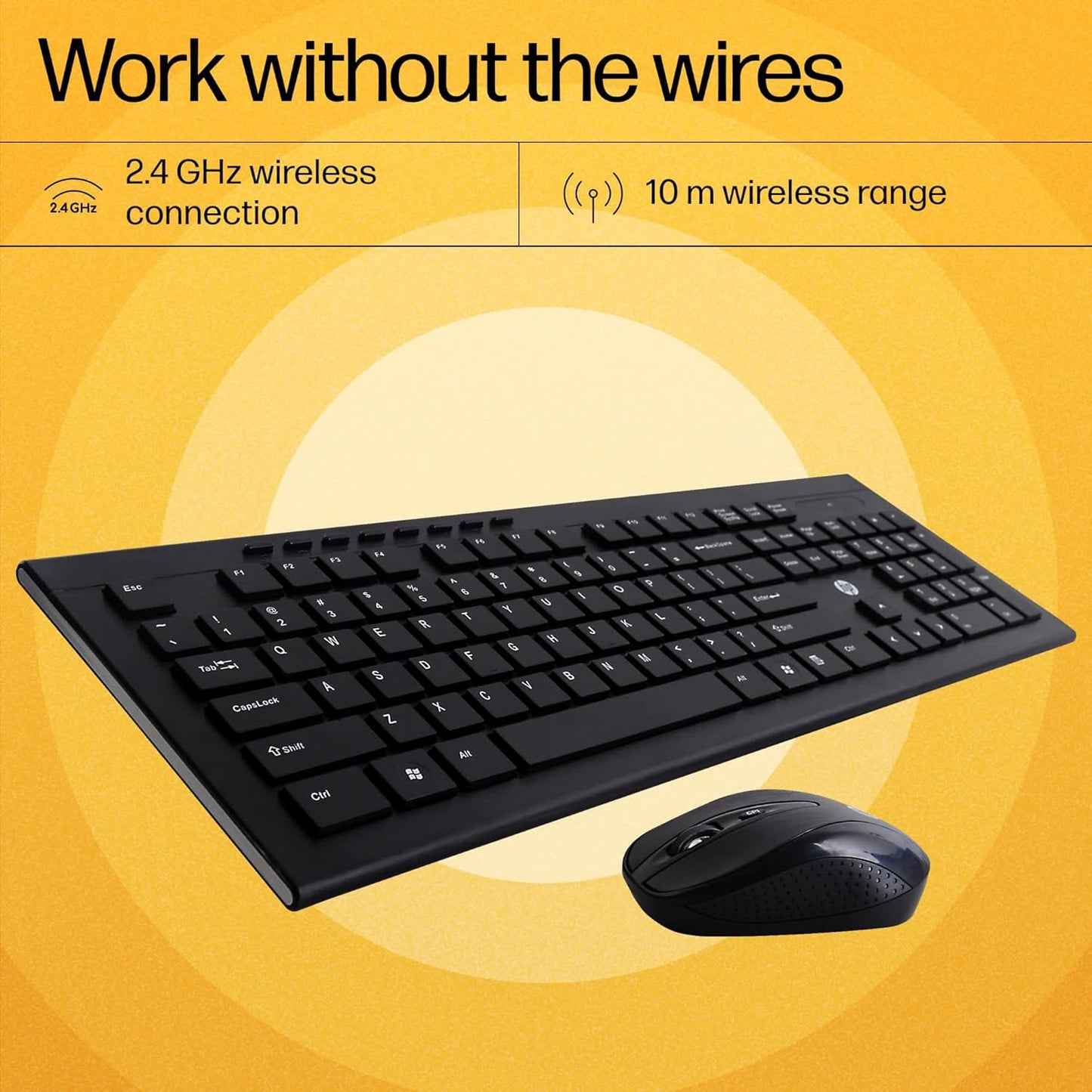 HP KB260 USB Wireless Spill Resistance Keyboard and Mouse Set