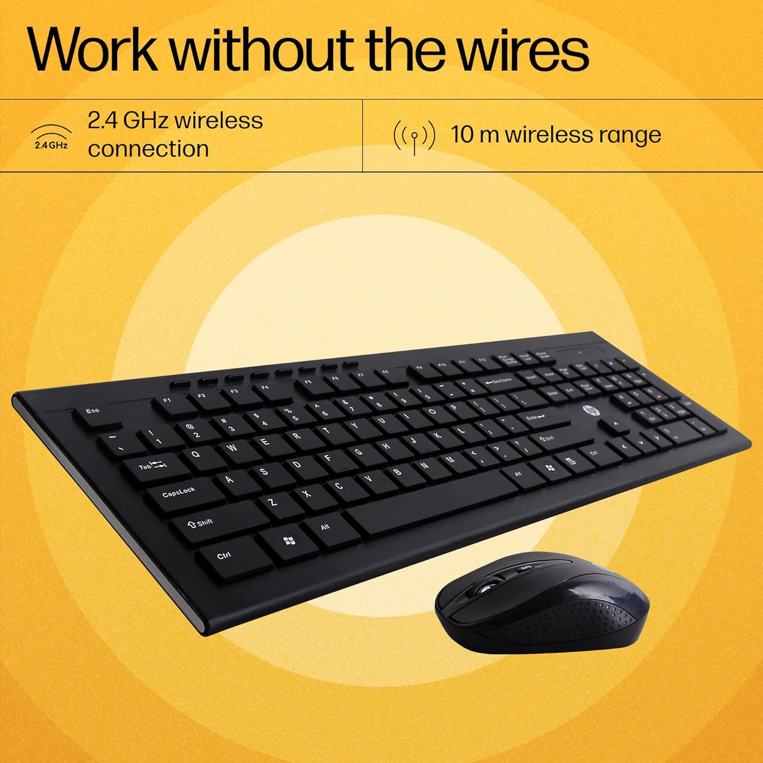 HP KB260 USB Wireless Spill Resistance Keyboard and Mouse Set