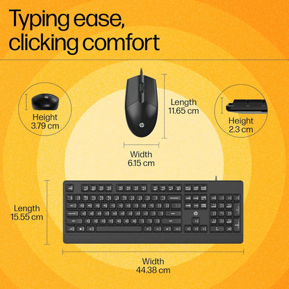 HP KM 130 Wired Mouse and Keyboard Combo